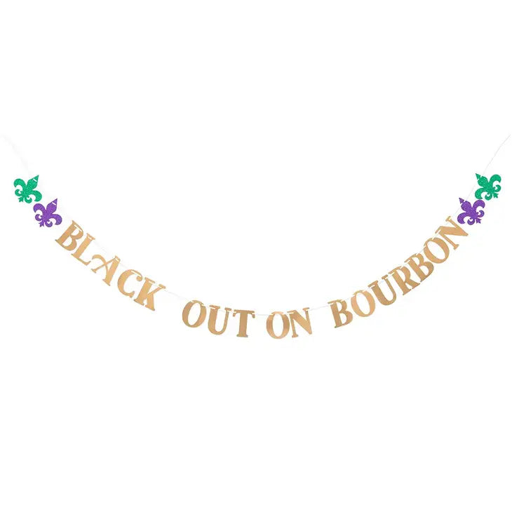 Blackout On Bourbon Bachelorette Party Banner