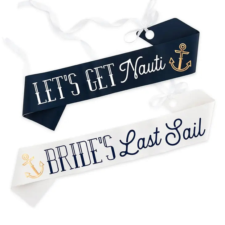 Nautical Theme Paper Bachelorette Party Sash