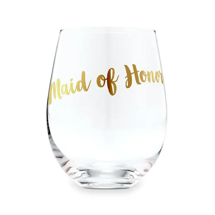 Stemless Wine Glass - Maid Of Honor