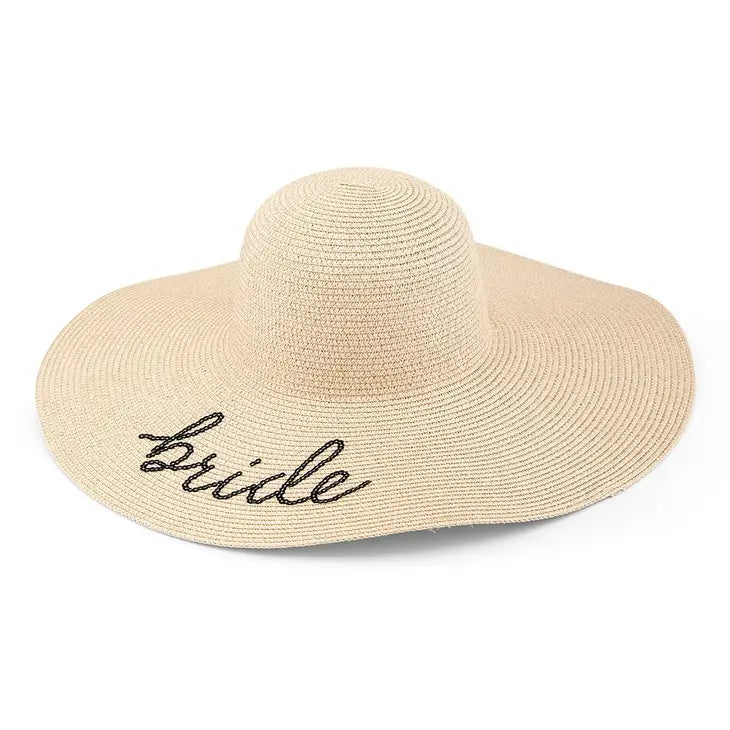 Bride Floppy Straw Sun Hat