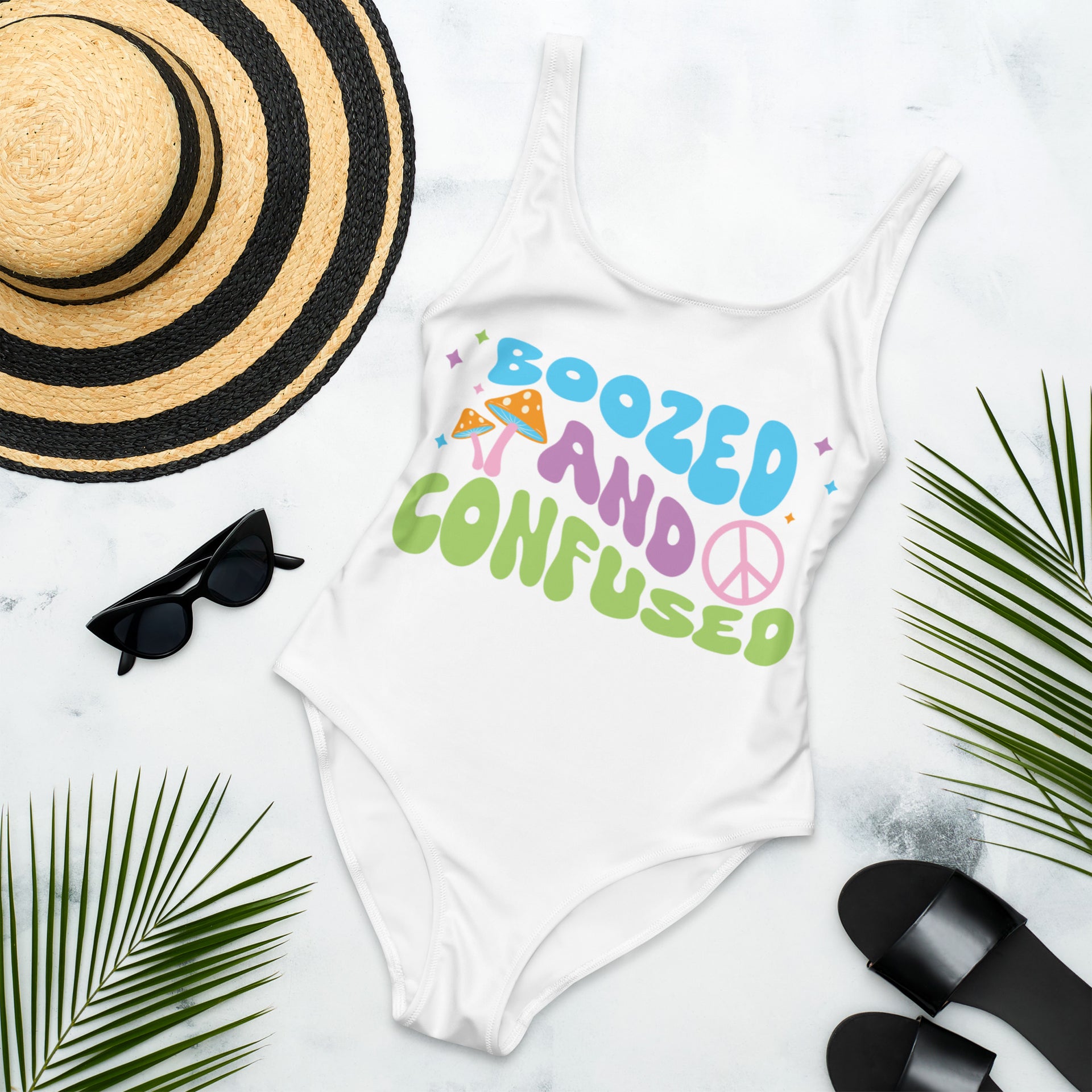 Boozed And Confused One-Piece Swimsuit